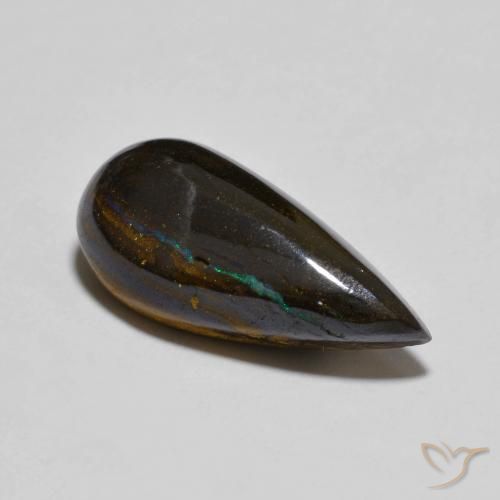 Opale masso Multicolore naturale da 6.90 ct, Forma a pera, Opaco