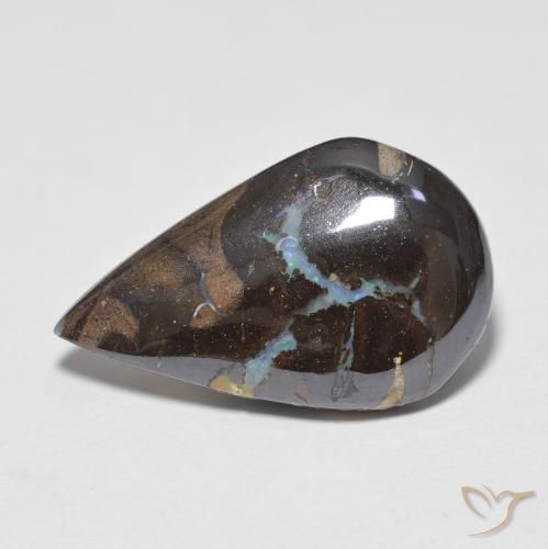 6.10ct Naturale Multicolore Opale masso, Forma a pera, Opaco