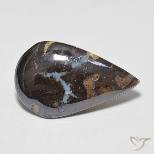 Opale masso Multicolore naturale da 6.10 ct, Forma a pera, Opaco