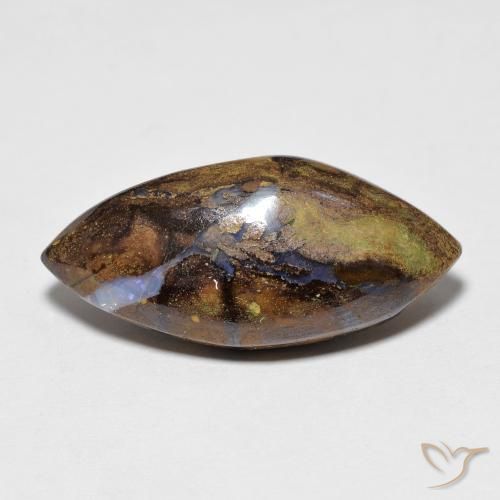Opale masso Multicolore naturale da 6.38 ct, Taglio marquise, Opaco