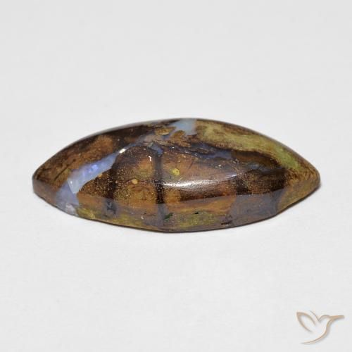 Opale masso Multicolore naturale da 6.38 ct, Taglio marquise, Opaco