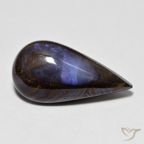 8.11ct Naturale Multicolore Opale masso, Forma a pera, Opaco