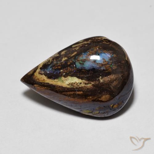 Opale masso Multicolore naturale da 7.48 ct, Forma a pera, Opaco