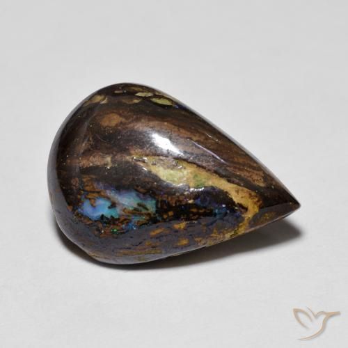 Opale masso Multicolore naturale da 7.48 ct, Forma a pera, Opaco