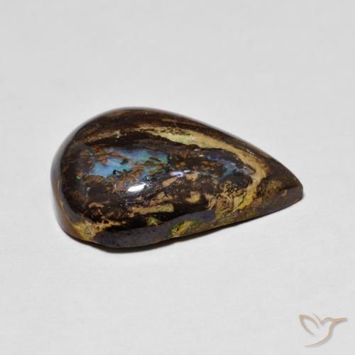 Opale masso Multicolore naturale da 7.48 ct, Forma a pera, Opaco