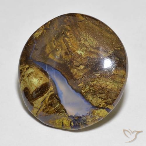 11.73ct Naturale Multicolore Opale masso, Rotondo, Traslucido
