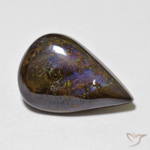 Opale masso Multicolore naturale da 9.46 ct, Forma a pera, Opaco