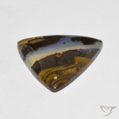Opale masso Multicolore naturale da 5.28 ct, Taglio trillion, Traslucido