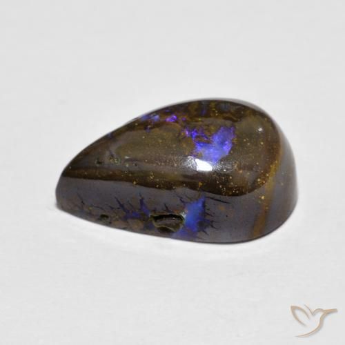 Opale masso Multicolore naturale da 7.30 ct, Forma a pera, Opaco