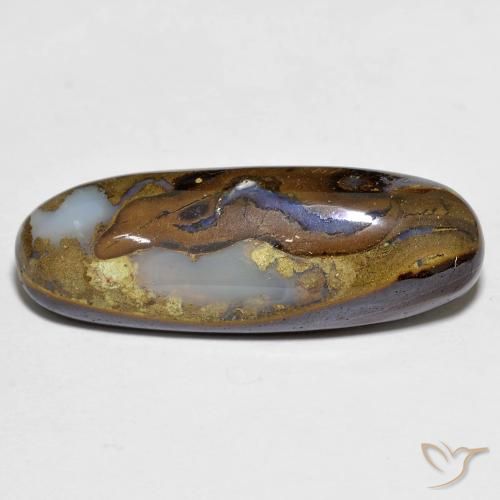 12.07ct Naturale Multicolore Opale masso, Ovale, Opaco