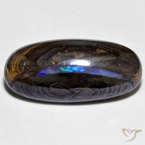 22.12ct Naturale Multicolore Opale masso, Ovale, Opaco