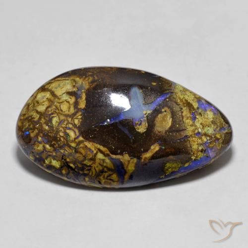 Opale masso Multicolore naturale da 11.03 ct, Forma a pera, Opaco