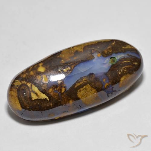 25.30ct Naturale Multicolore Opale masso, Ovale, Opaco