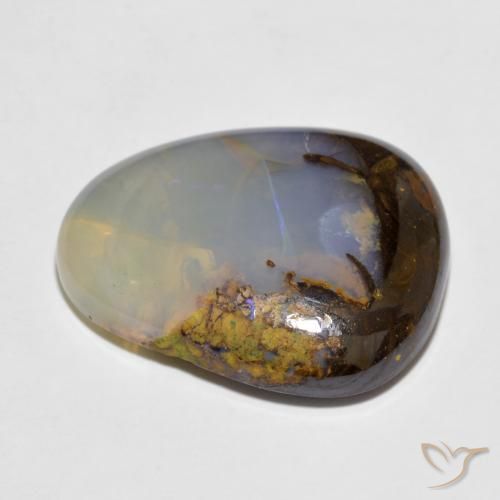 Opale masso Multicolore naturale da 12.97 ct, Taglio a fantasia, Traslucido