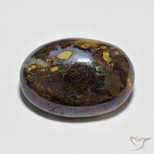 11.57ct Naturale Multicolore Opale masso, Ovale, Opaco