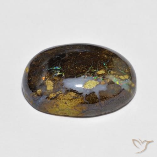 Opale masso Multicolore naturale da 11.57 ct, Ovale, Opaco