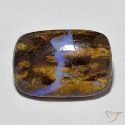 14.98ct Naturale Multicolore Opale masso, Cuscino, Opaco