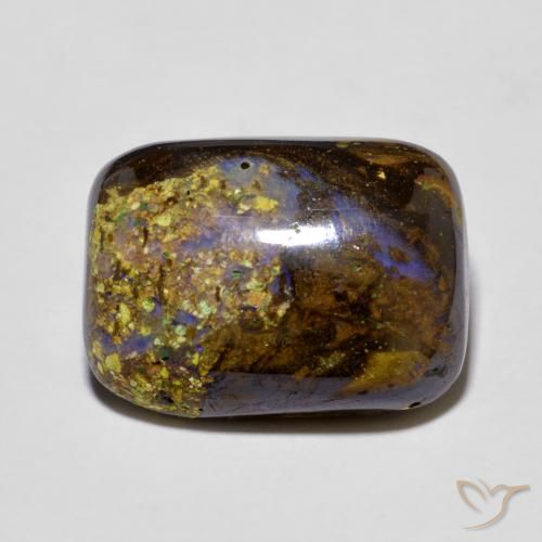 8.58ct Naturale Multicolore Opale masso, Cuscino, Opaco