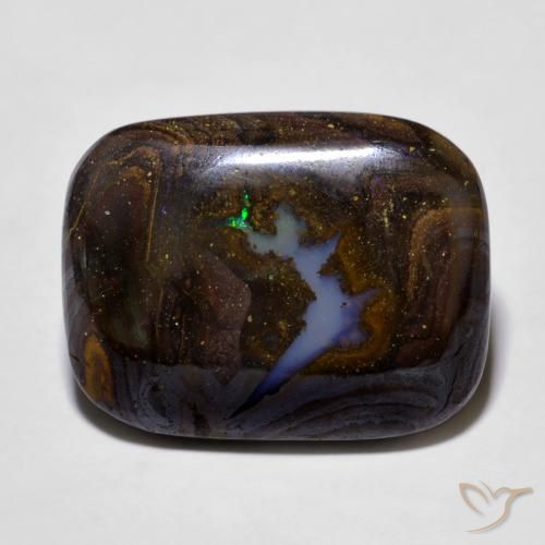 16.52ct Naturale Multicolore Opale masso, Cuscino, Opaco