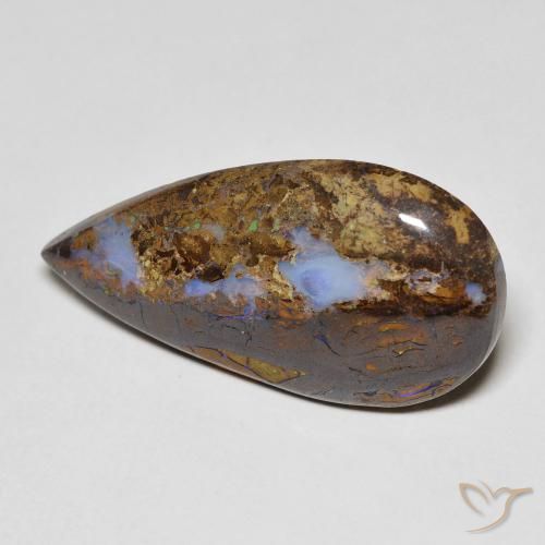 Opale masso Multicolore naturale da 11.36 ct, Forma a pera, Opaco