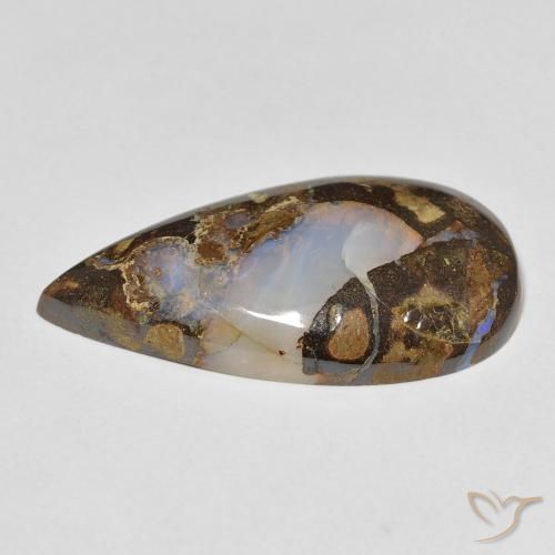 Opale masso Multicolore naturale da 13.28 ct, Forma a pera, Opaco