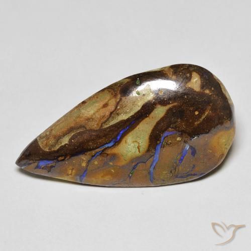 Opale masso Multicolore naturale da 11.51 ct, Forma a pera, Opaco