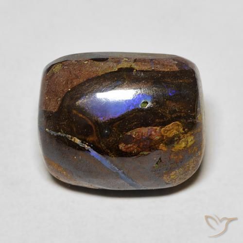 9.41ct Naturale Multicolore Opale masso, Cuscino, Opaco
