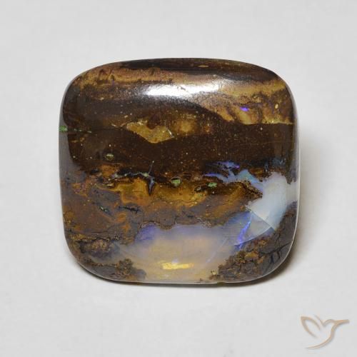 7.13ct Naturale Multicolore Opale masso, Cuscino, Trasparente