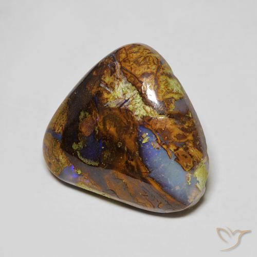 Opale masso Multicolore naturale da 6.17 ct, Taglio trillion, Opaco