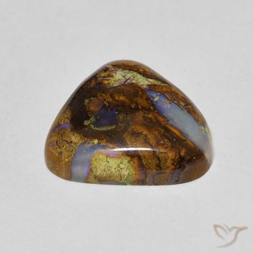 Opale masso Multicolore naturale da 6.17 ct, Taglio trillion, Opaco