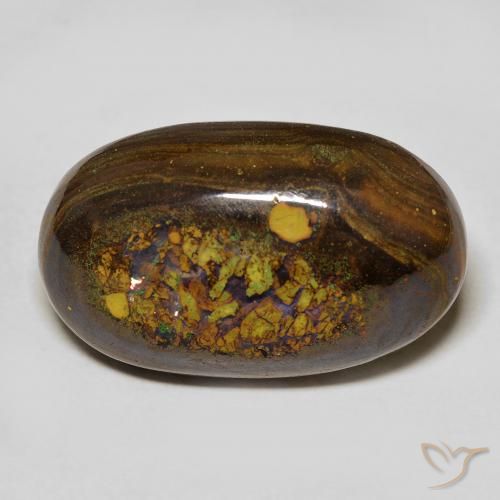 21.69ct Naturale Multicolore Opale masso, Ovale, Opaco