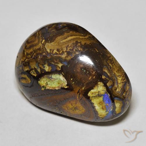 21.59ct Naturale Multicolore Opale masso, Taglio a fantasia, Opaco