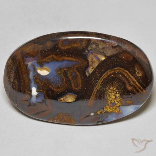 12.31ct Naturale Multicolore Opale masso, Ovale, Opaco