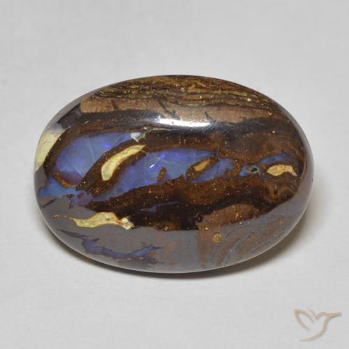 13.59ct Naturale Multicolore Opale masso, Ovale, Opaco
