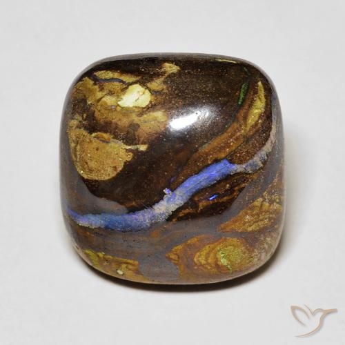 12.62ct Naturale Multicolore Opale masso, Cuscino, Opaco
