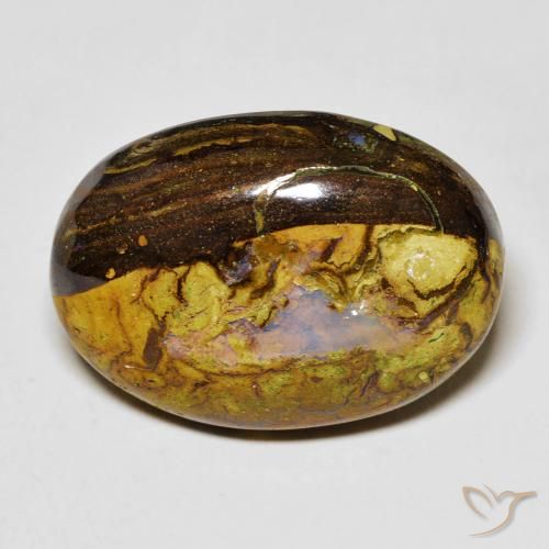 14.45ct Naturale Multicolore Opale masso, Ovale, Opaco