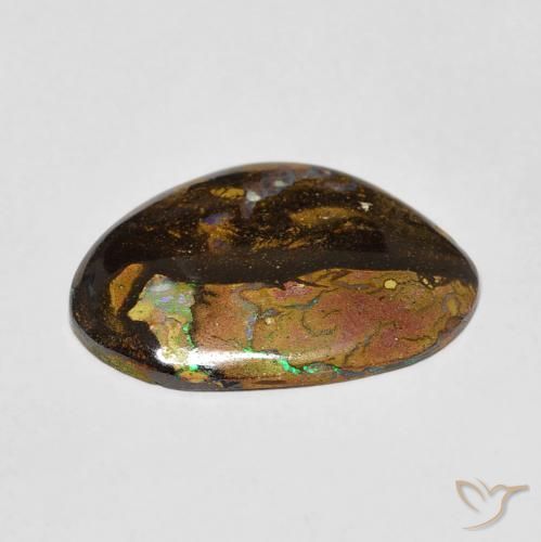 Opale masso Multicolore naturale da 5.29 ct, Taglio a fantasia, Opaco