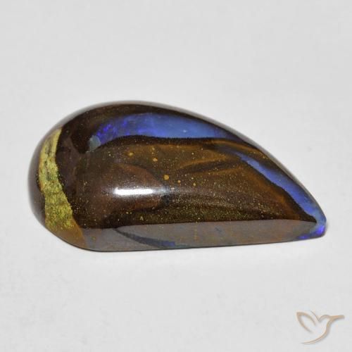 Opale masso Multicolore naturale da 13.03 ct, Forma a pera, Opaco