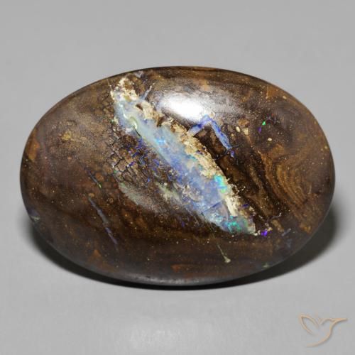 40.81ct Naturale Multicolore Opale masso, Ovale, Opaco
