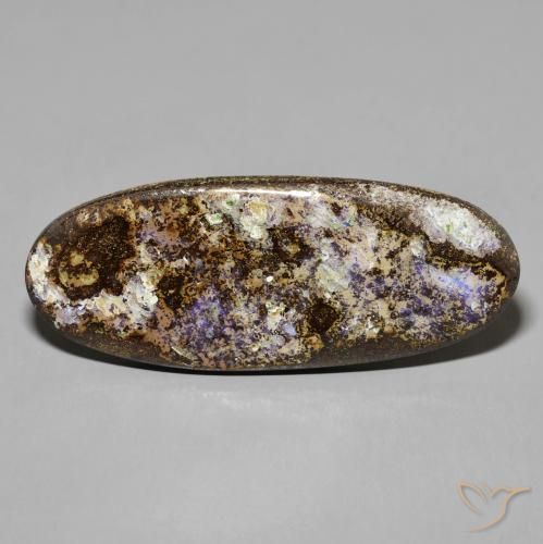 24.71ct Naturale Multicolore Opale masso, Ovale, Opaco