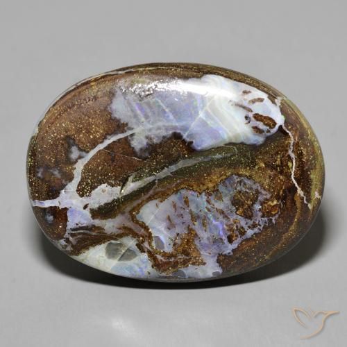 50.24ct Naturale Multicolore Opale masso, Ovale, Opaco