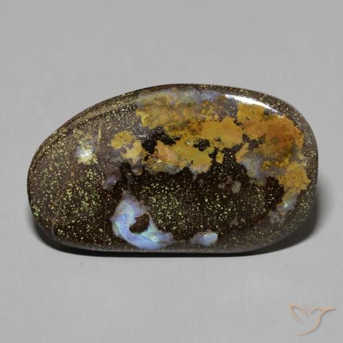 17.99ct Naturale Multicolore Opale masso, Taglio a fantasia, Opaco