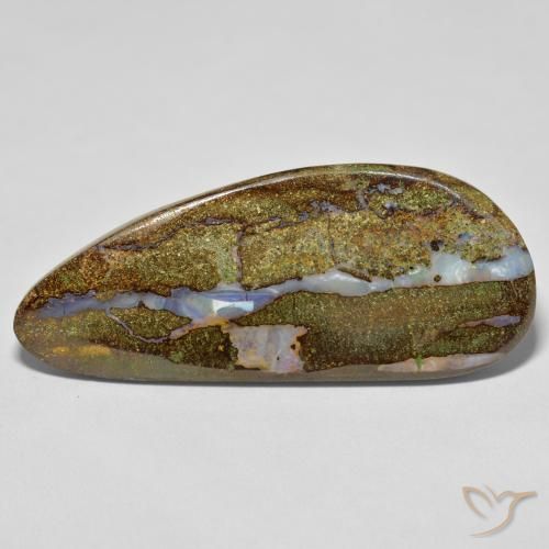 33.35ct Naturale Multicolore Opale masso, Taglio a fantasia, Opaco