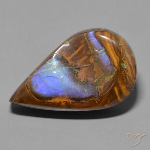17.20ct Naturale Multicolore Opale masso, Forma a pera, Opaco