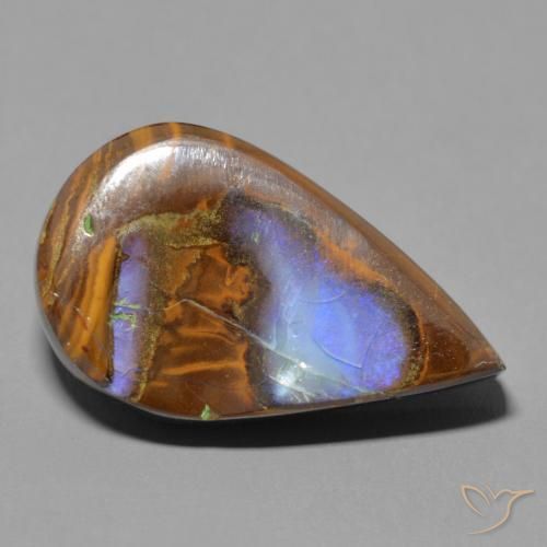 Opale masso Multicolore naturale da 17.20 ct, Forma a pera, Opaco