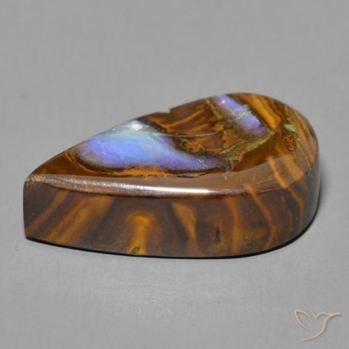 Opale masso Multicolore naturale da 17.20 ct, Forma a pera, Opaco