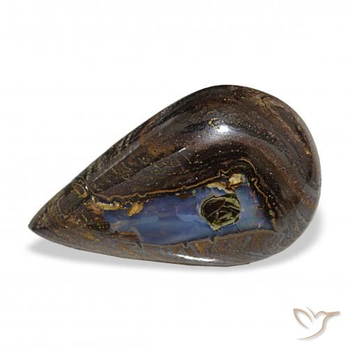 8.90ct Multicolore Opale masso, Forma a pera, Opaco