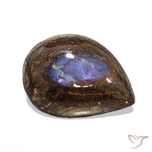 2.95ct Multicolore Opale masso, Forma a pera, Opaco