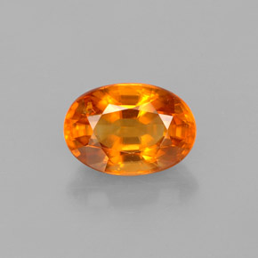 Calcite Arancione naturale da 2.02 ct, Taglio ovale, VS