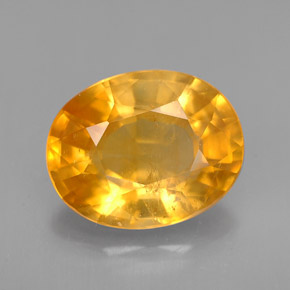Calcite naturale arancione da 3,73 ct, taglio ovale, VS-SI